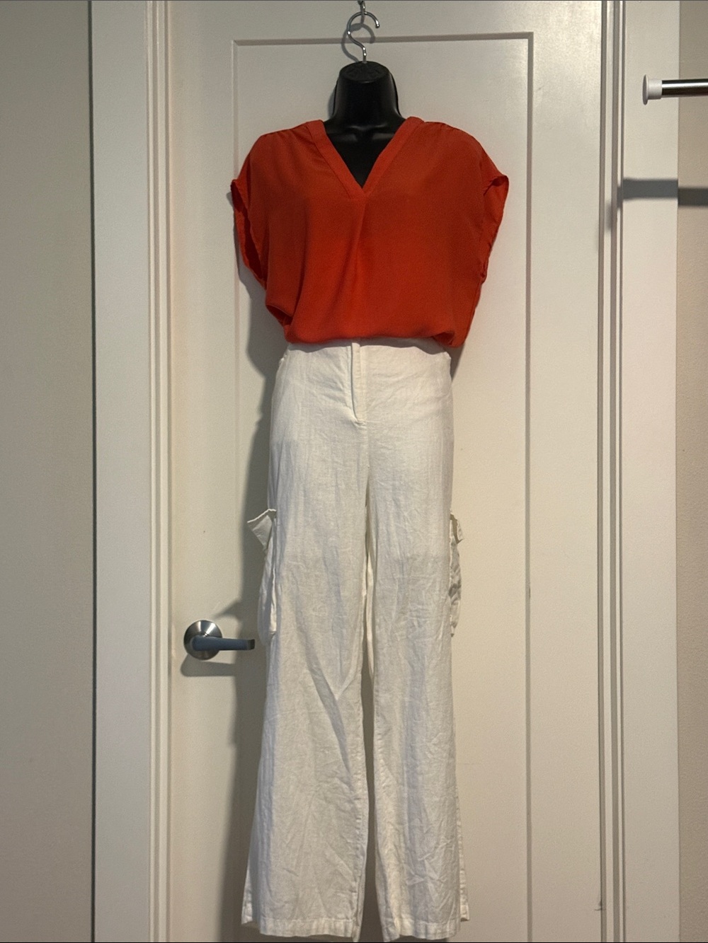 Sincerely Jules White Wide-Leg Cargo Pants